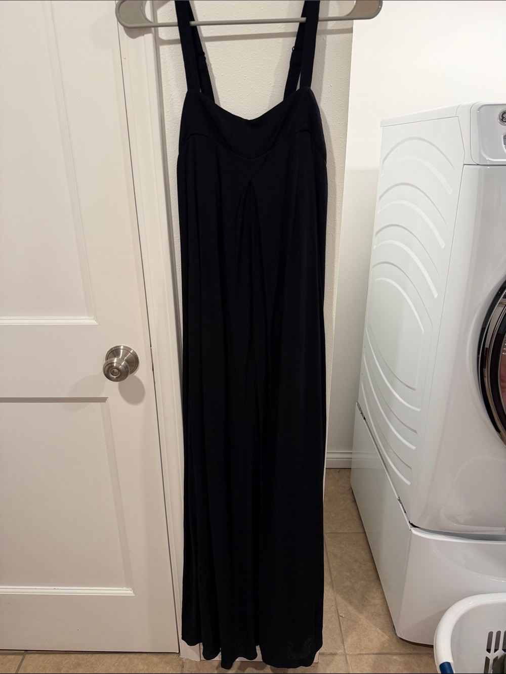 Shinestar Black Wide-Leg Strappy Jumpsuit